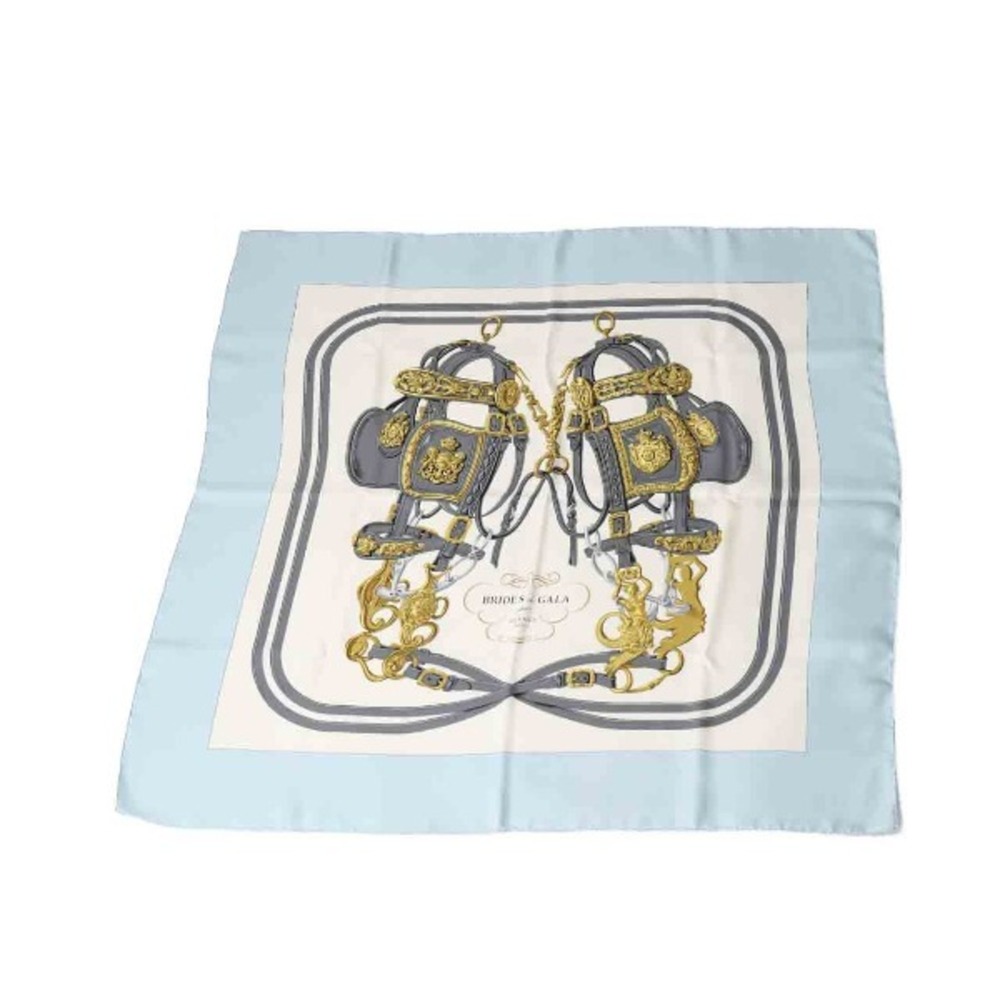 HERMES Authentic Blue Scarf - Picture 2 of 5